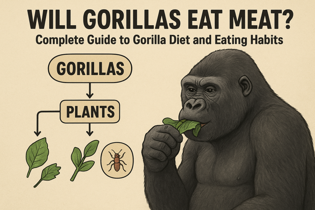 will gorillas eat meat